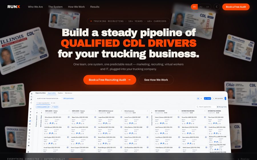 RUNX TRS — live site preview