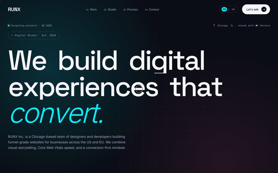 RUNX Websites — live site preview